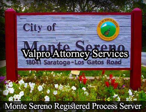 Monte Sereno California Registered Process Server